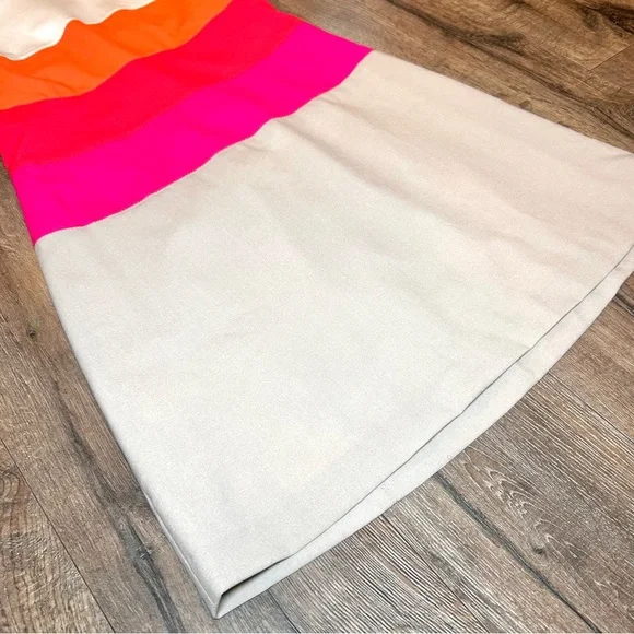 Calvin Klein Sleeveless A-Line Dress Color Block Size 8 - Picture 3 of 8